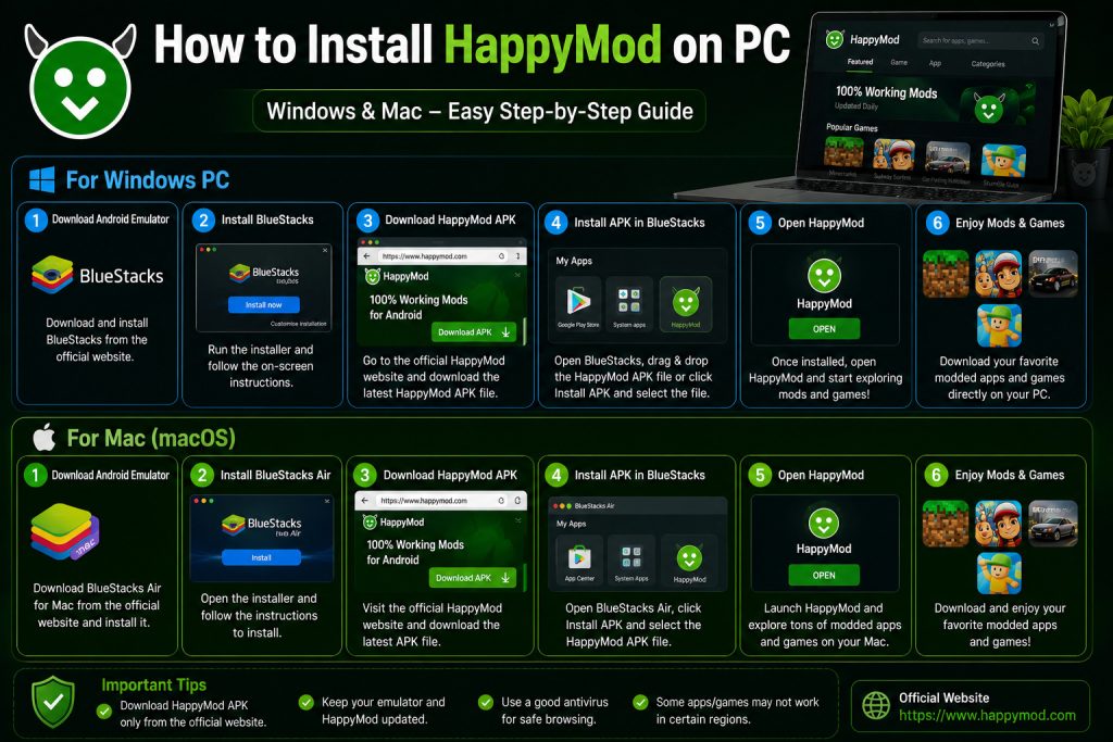 How to Install HappyMod on PC (Windows & Mac)